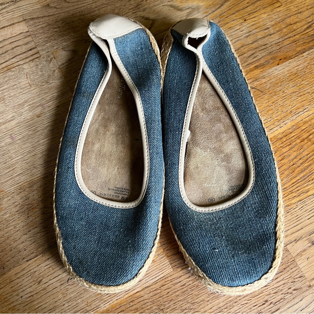 COPY - Women’s slip on flats shoes size 8.5 Blue canvas